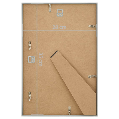 Berkfield Photo Frames Collage 5 pcs for Wall or Table Silver 28x35cm MDF