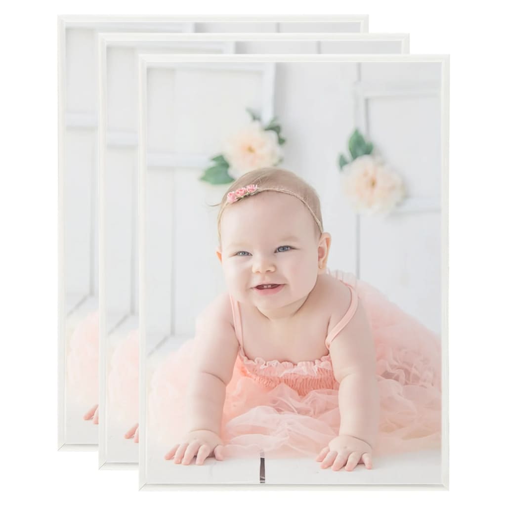 Berkfield Photo Frames Collage 3 pcs for Wall/Table Silver 29.7x42 cm MDF
