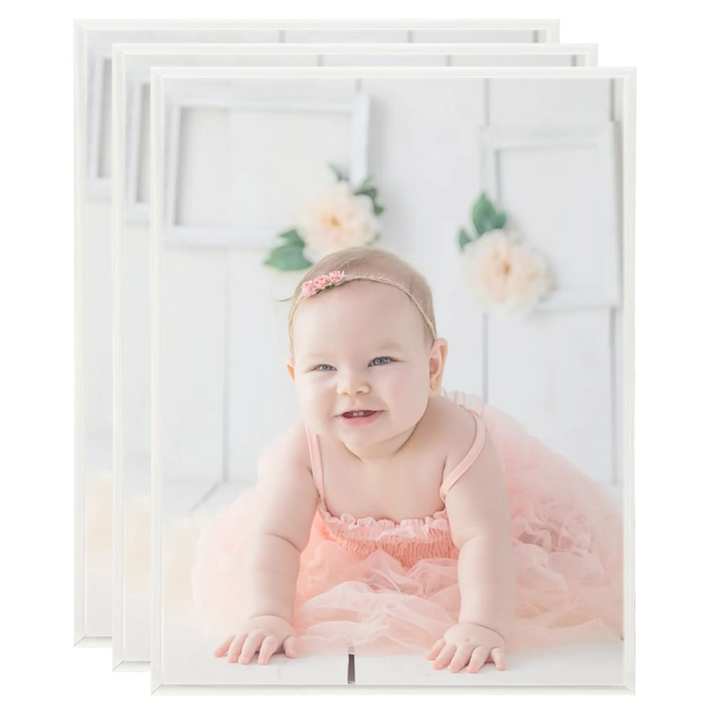 Berkfield Photo Frames Collage 3 pcs for Wall Silver 40x50cm MDF