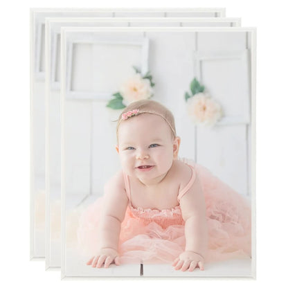 Berkfield Photo Frames Collage 3 pcs for Wall Silver 40x50cm MDF
