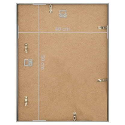Berkfield Photo Frames Collage 3 pcs for Wall Silver 40x50cm MDF