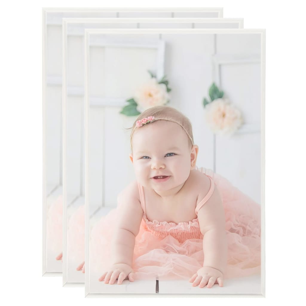 Berkfield Photo Frames Collage 3 pcs for Wall Silver 42x59.4 cm MDF