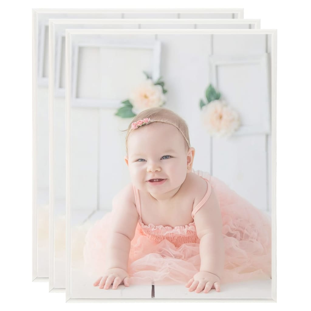 Berkfield Photo Frames Collage 3 pcs for Wall or Table Silver 50x60cm MDF