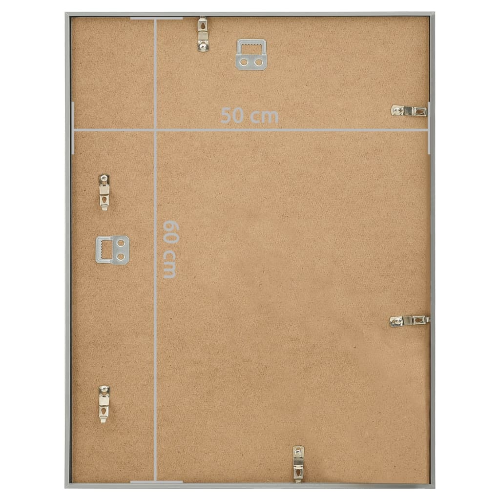 Berkfield Photo Frames Collage 5 pcs for Wall Silver 50x60cm MDF