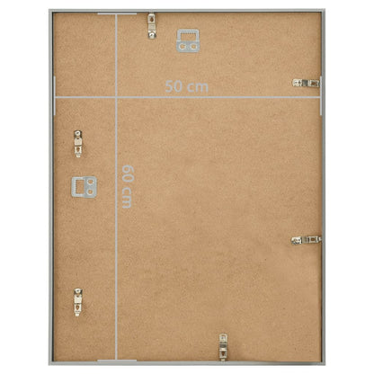Berkfield Photo Frames Collage 5 pcs for Wall Silver 50x60cm MDF