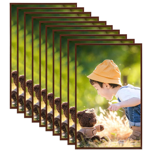 Berkfield Photo Frames Collage 10pcs for Table Bronze 10x15cm MDF