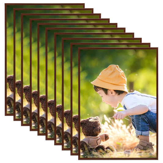 Berkfield Photo Frames Collage 10pcs for Wall or Table Bronze 15x21cm MDF