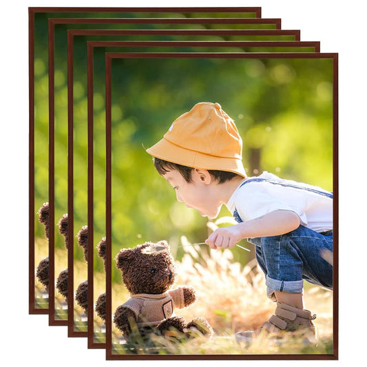 Berkfield Photo Frames Collage 5 pcs for Wall or Table Bronze 20x25cm MDF