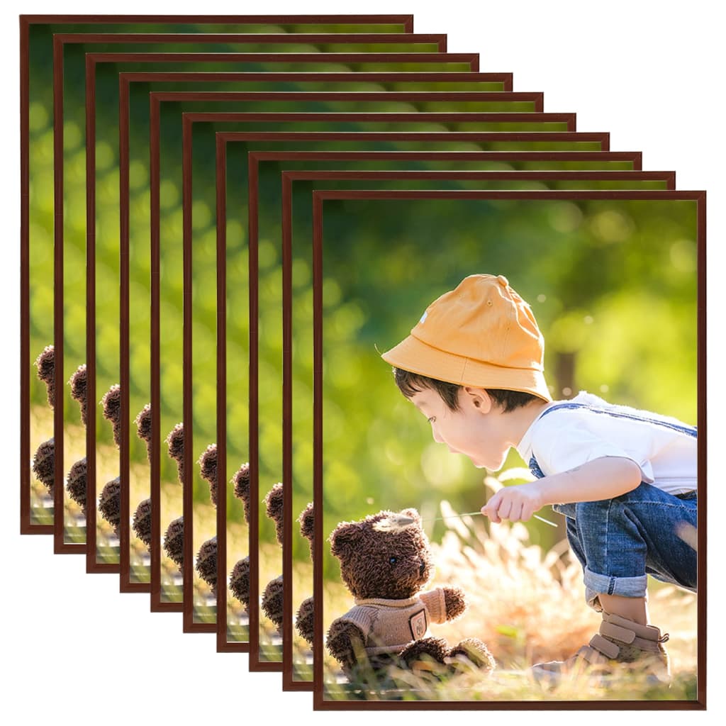 Berkfield Photo Frames Collage 10pcs for Wall or Table Bronze 20x25cm MDF