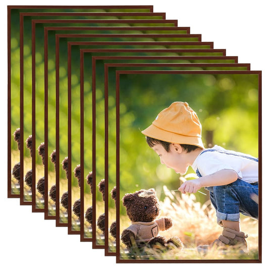 Berkfield Photo Frames Collage 10pcs for Wall or Table Bronze 20x25cm MDF