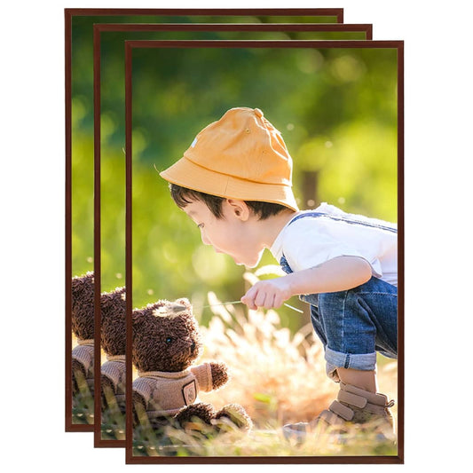 Berkfield Photo Frames Collage 3 pcs for Wall or Table Bronze 28x35cm MDF