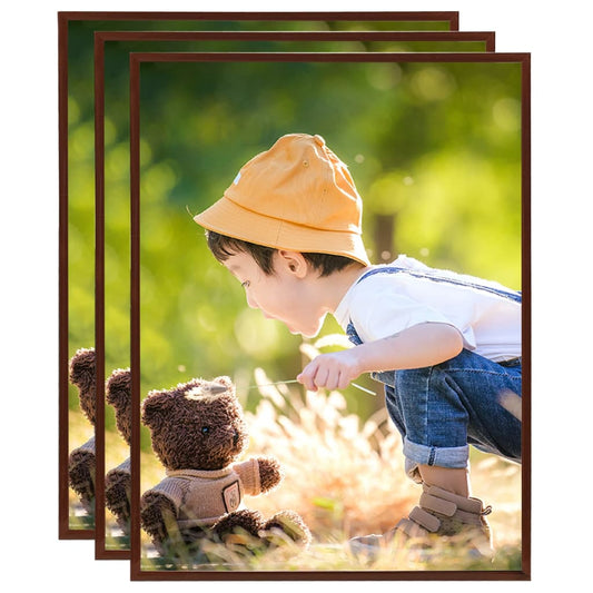 Berkfield Photo Frames Collage 3 pcs for Wall Bronze 40x50cm MDF