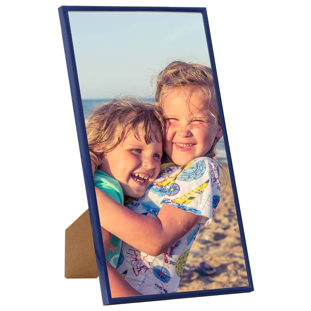 Berkfield Photo Frames Collage 3 pcs for Table Blue 10x15 cm MDF