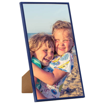 Berkfield Photo Frames Collage 3 pcs for Table Blue 10x15 cm MDF