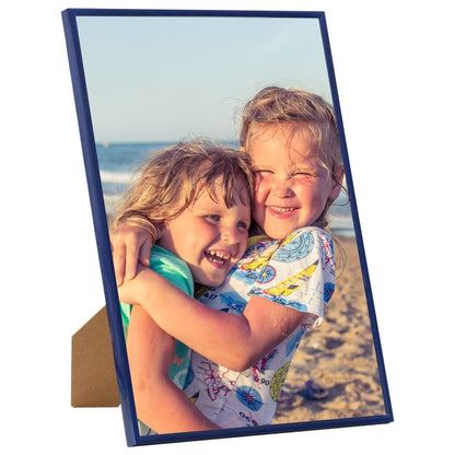 Berkfield Photo Frames Collage 3 pcs for Table Blue 15x21cm MDF