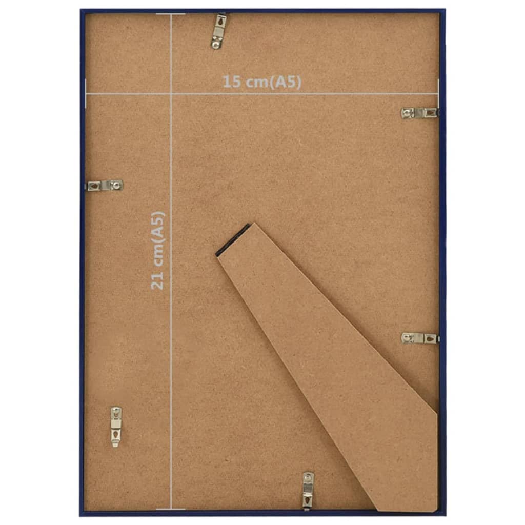 Berkfield Photo Frames Collage 3 pcs for Table Blue 15x21cm MDF