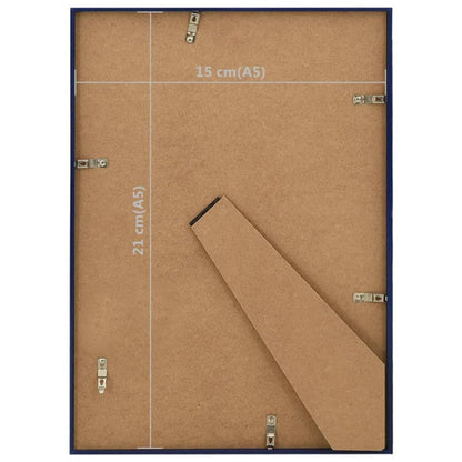 Berkfield Photo Frames Collage 3 pcs for Table Blue 15x21cm MDF