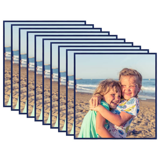 Berkfield Photo Frames Collage 10 pcs for Wall or Table Blue 20x20 cm MDF