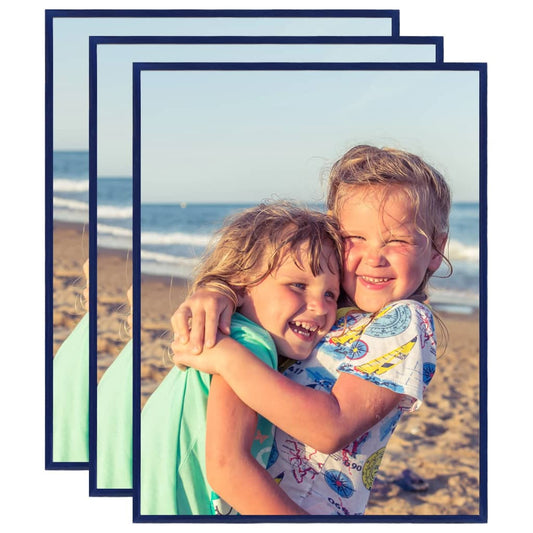 Berkfield Photo Frames Collage 3 pcs for Wall or Table Blue 50x60 cm MDF