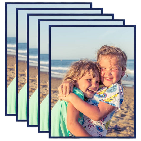 Berkfield Photo Frames Collage 5 pcs for Wall or Table Blue 50x60 cm MDF