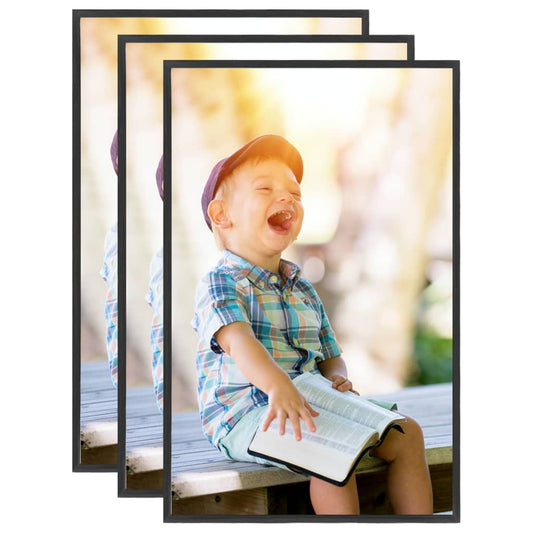 Berkfield Photo Frames Collage 3 pcs for Table Black 13x18 cm MDF