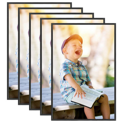 Berkfield Photo Frames Collage 5pcs for Table Black 21x29.7cm MDF