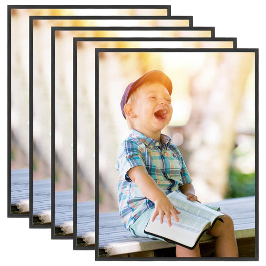 Berkfield Photo Frames Collage 5 pcs for Wall Black 40x50 cm MDF