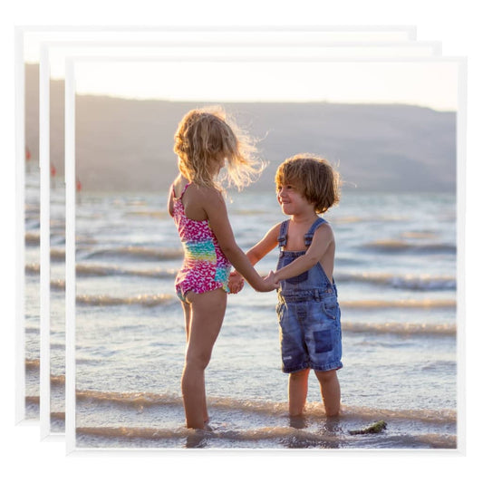 Berkfield Photo Frames Collage 3 pcs for Table White 20x20 cm MDF