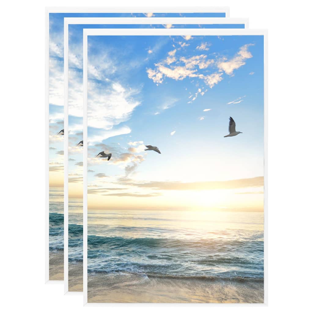 Berkfield Photo Frames Collage 3 pcs for Wall or Table White 28x35 cm MDF
