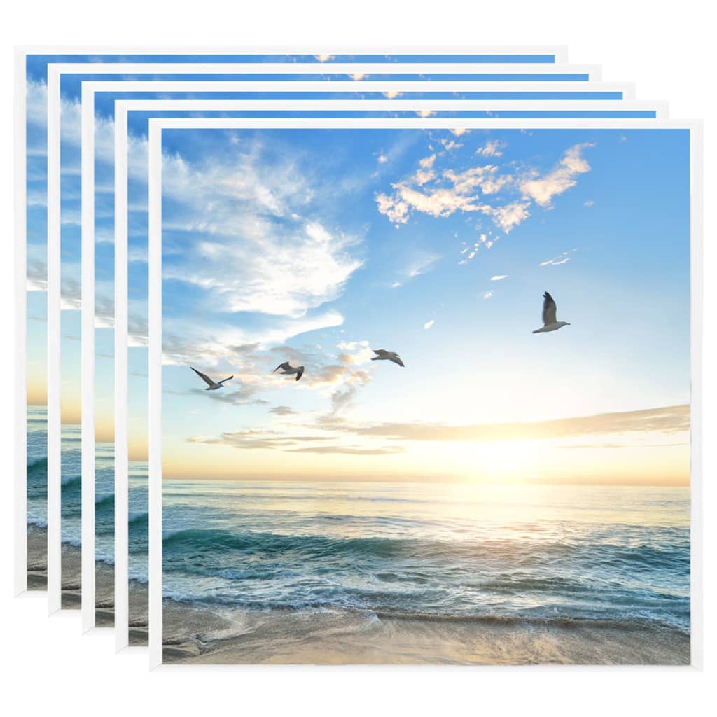 Berkfield Photo Frames Collage 5 pcs for Wall White 50x50 cm MDF