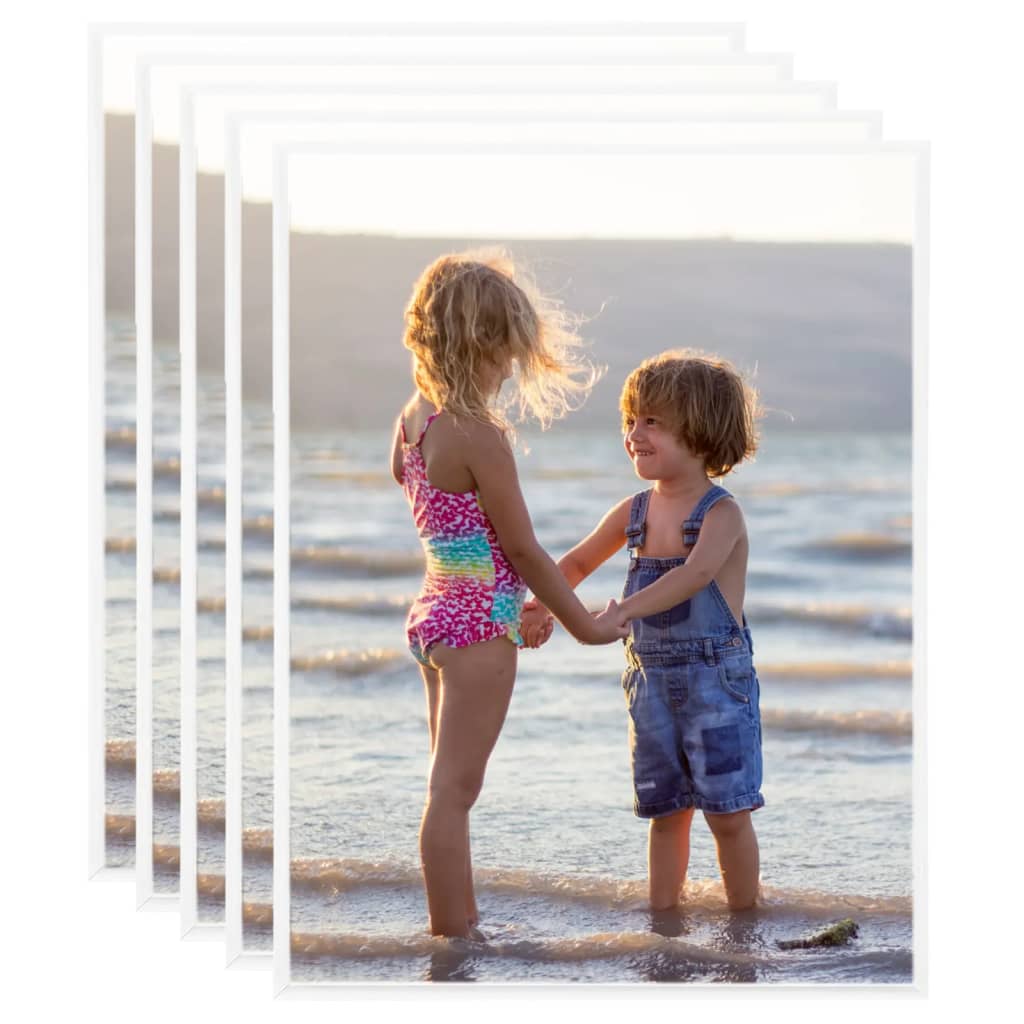 Berkfield Photo Frames Collage 5 pcs for Wall or Table White 50x60 cm MDF