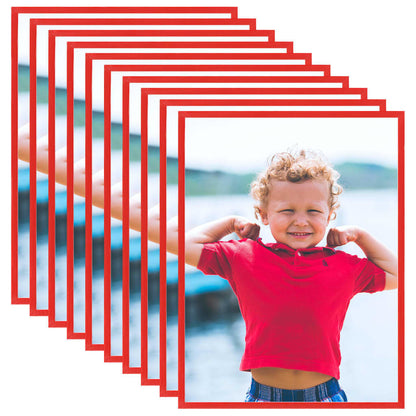 Berkfield Photo Frames Collage 10 pcs for Wall or Table Red 20x25 cm MDF