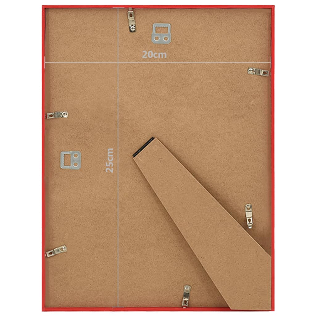 Berkfield Photo Frames Collage 10 pcs for Wall or Table Red 20x25 cm MDF