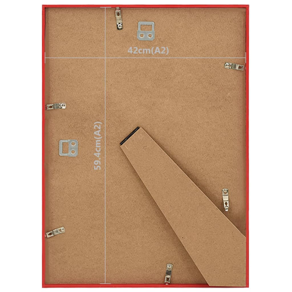 Berkfield Photo Frames Collage 5 pcs for Wall or Table Red 42x59.4 cm MDF