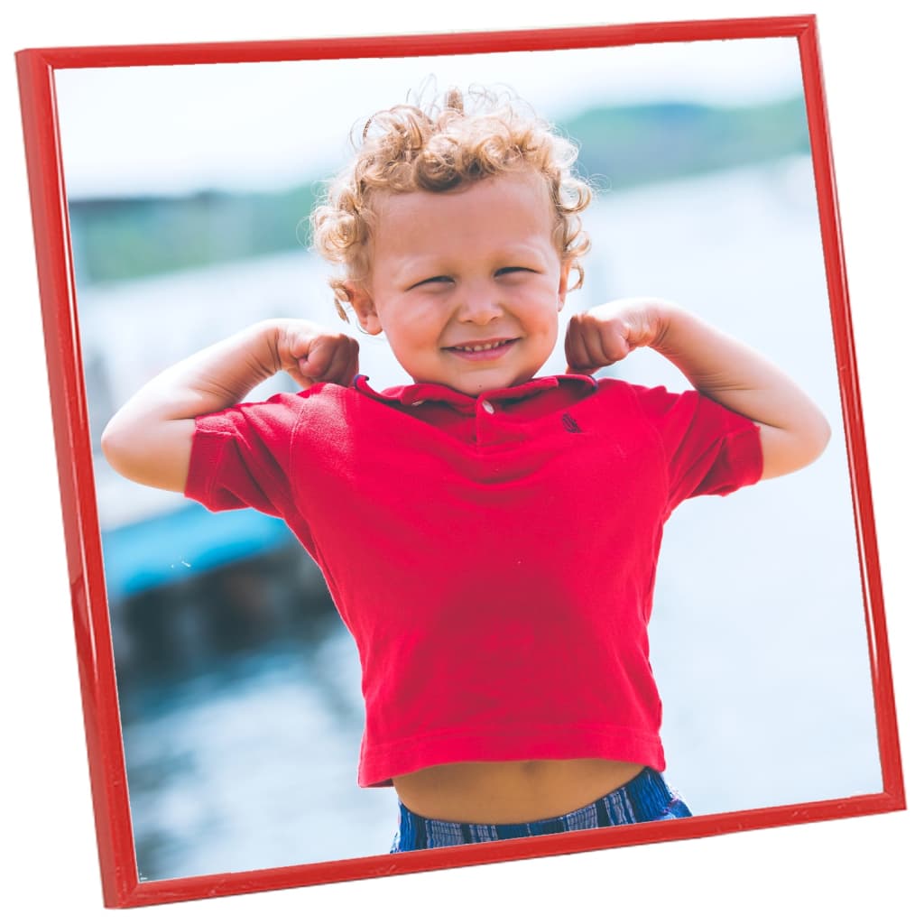 Berkfield Photo Frames Collage 5 pcs for Wall or Table Red 50x50 cm MDF