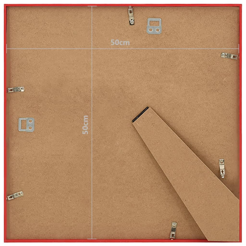 Berkfield Photo Frames Collage 5 pcs for Wall or Table Red 50x50 cm MDF