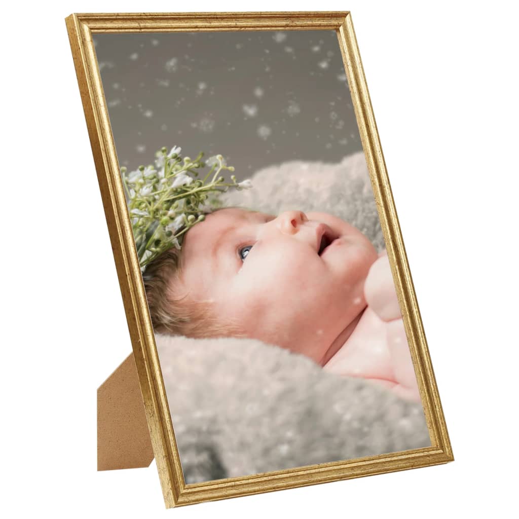 Berkfield Photo Frames Collage 5 pcs for Table Gold 15x21 cm MDF