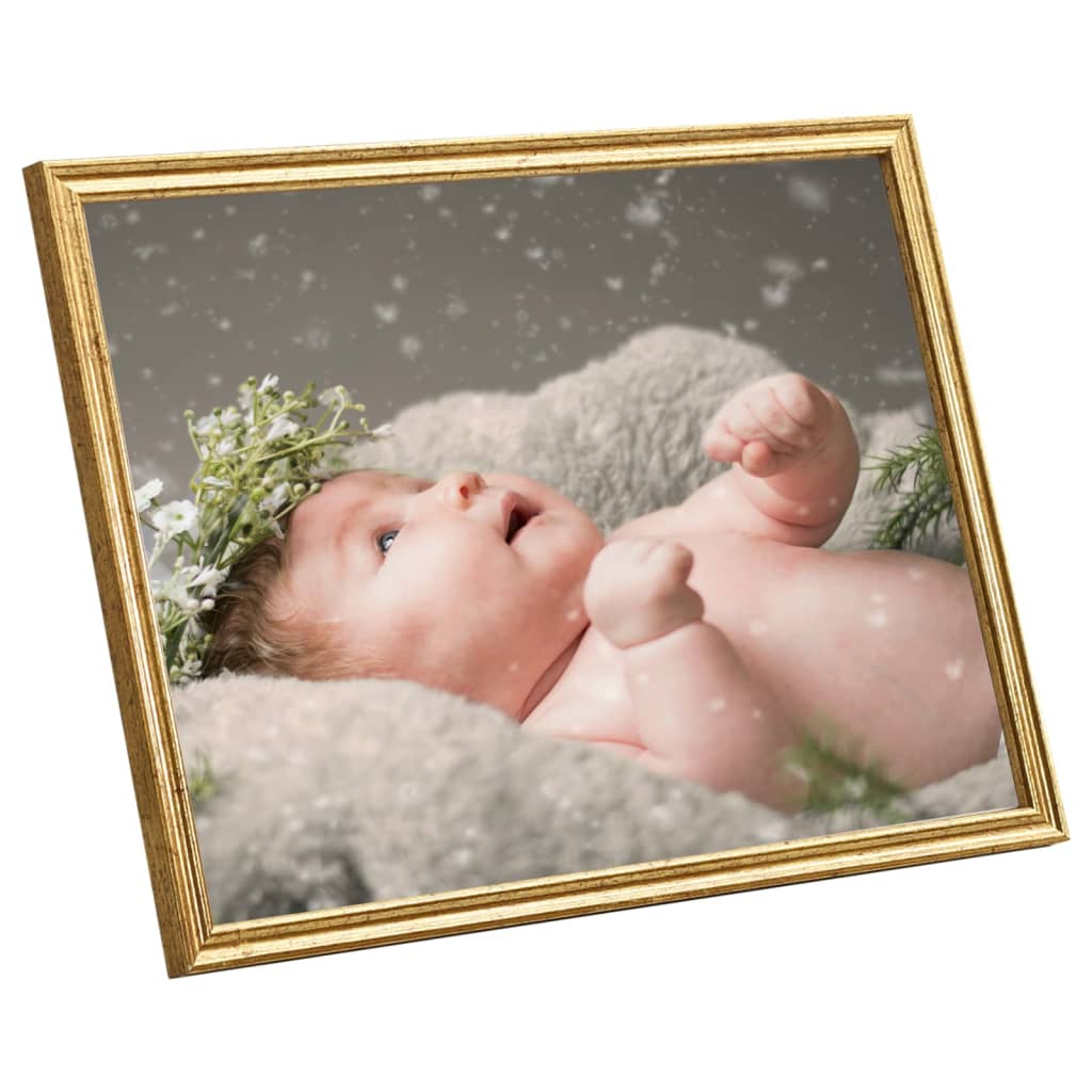 Berkfield Photo Frames Collage 5 pcs for Table Gold 15x21 cm MDF