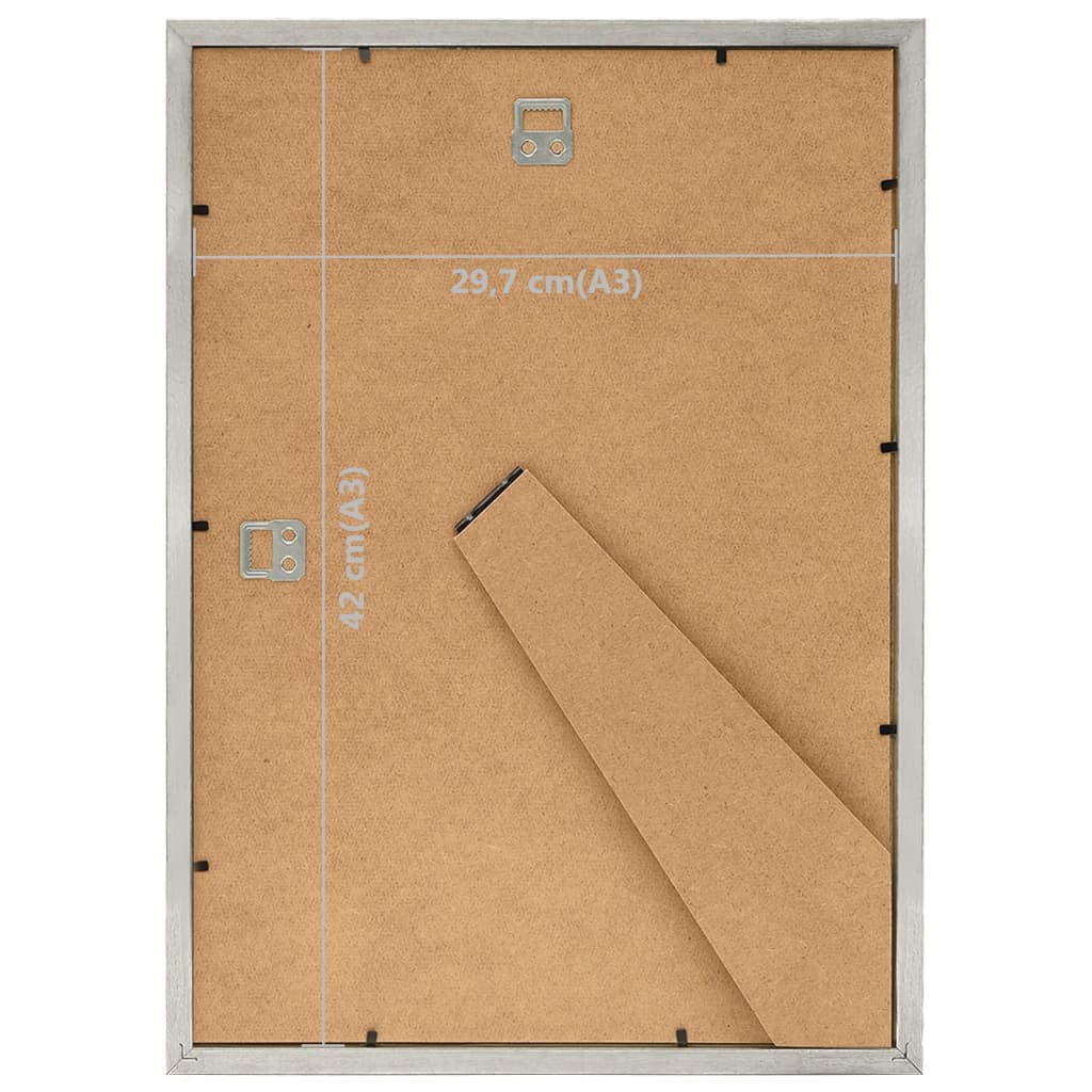 Berkfield Photo Frames Collage 3 pcs for Wall or Table Silver 29.7x42 cm