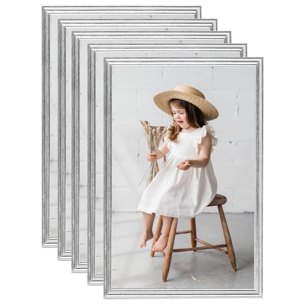 Berkfield Photo Frames Collage 5 pcs for Wall Silver 42x59.4 cm