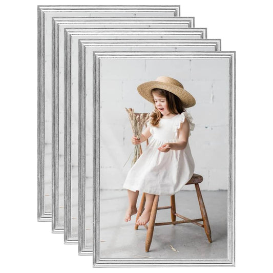 Berkfield Photo Frames Collage 5 pcs for Wall Silver 42x59.4 cm