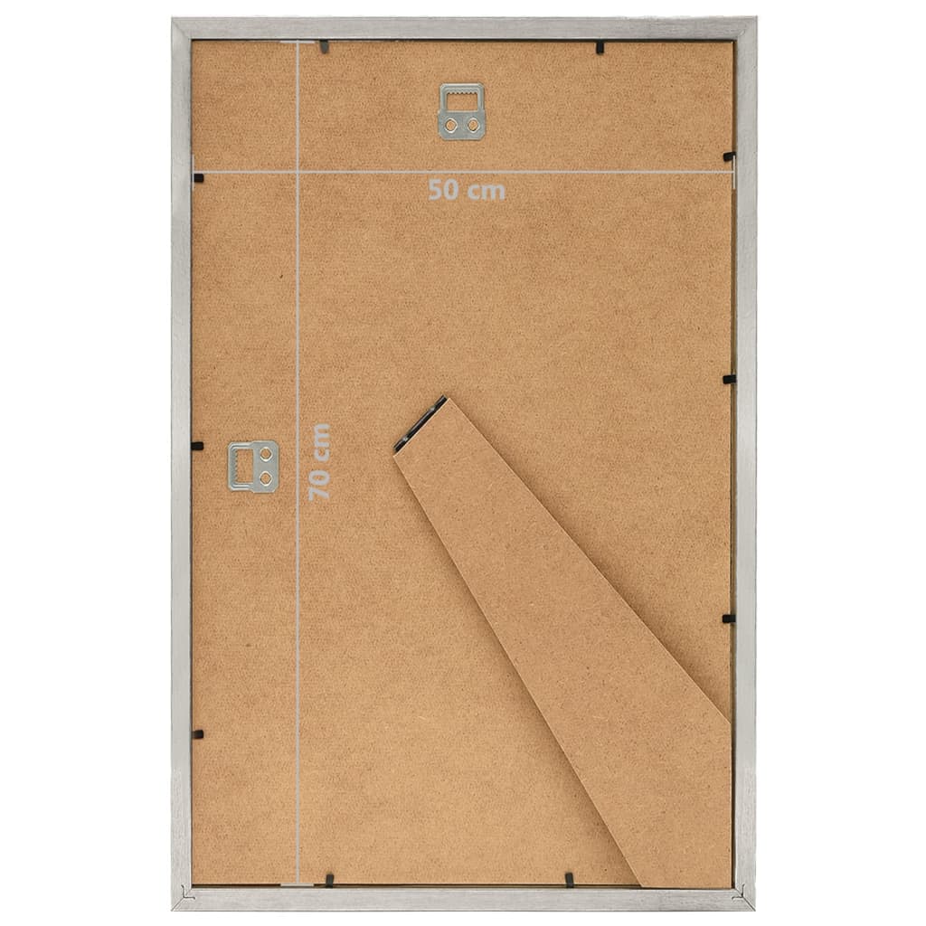 Berkfield Photo Frames Collage 5 pcs for Wall or Table Silver 50x70cm MDF