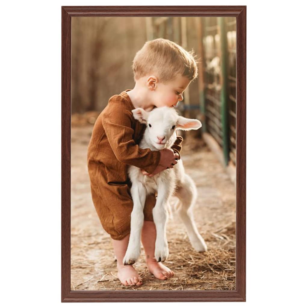 Berkfield Photo Frames Collage 3 pcs for Table Brown 13x18 cm MDF