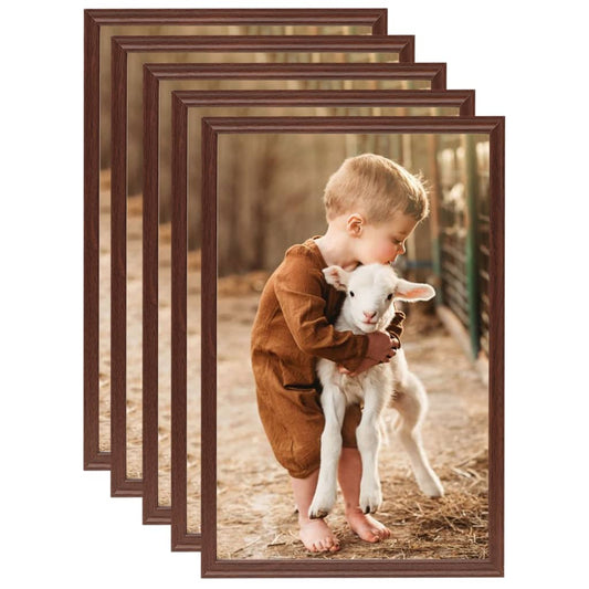 Berkfield Photo Frames Collage 5pcs for Wall or Table Brown 42x59.4cm MDF