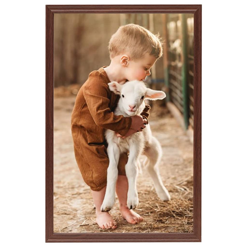 Berkfield Photo Frames Collage 3pcs for Wall or Table Brown 59.4x84cm MDF