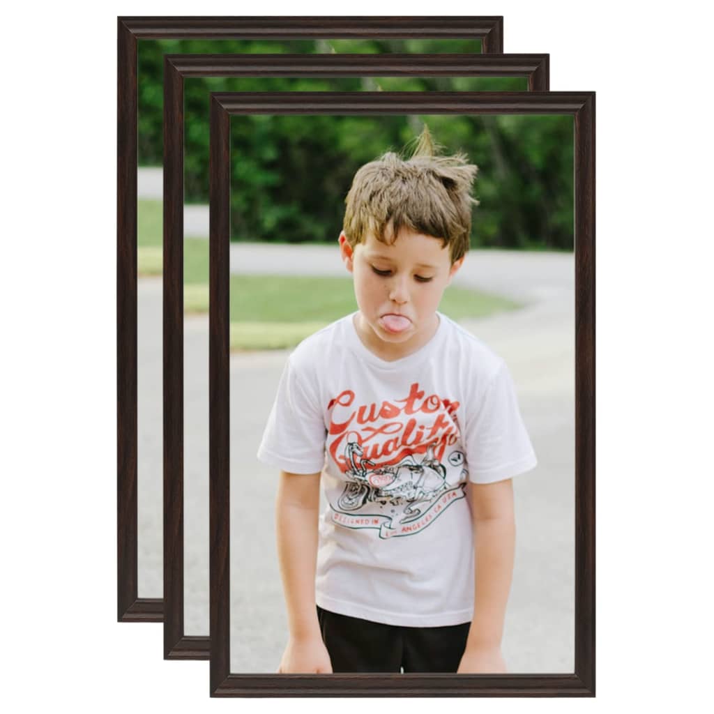 Berkfield Photo Frames Collage 3 pcs for Table Black 13x18 cm MDF