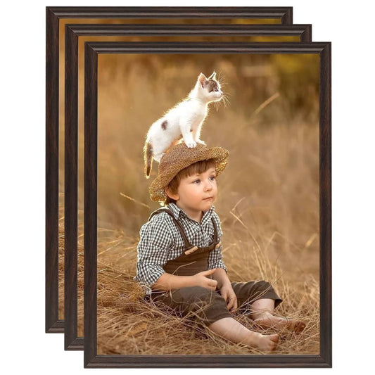 Berkfield Photo Frames Collage 3 pcs for Wall Black 50x60 cm MDF