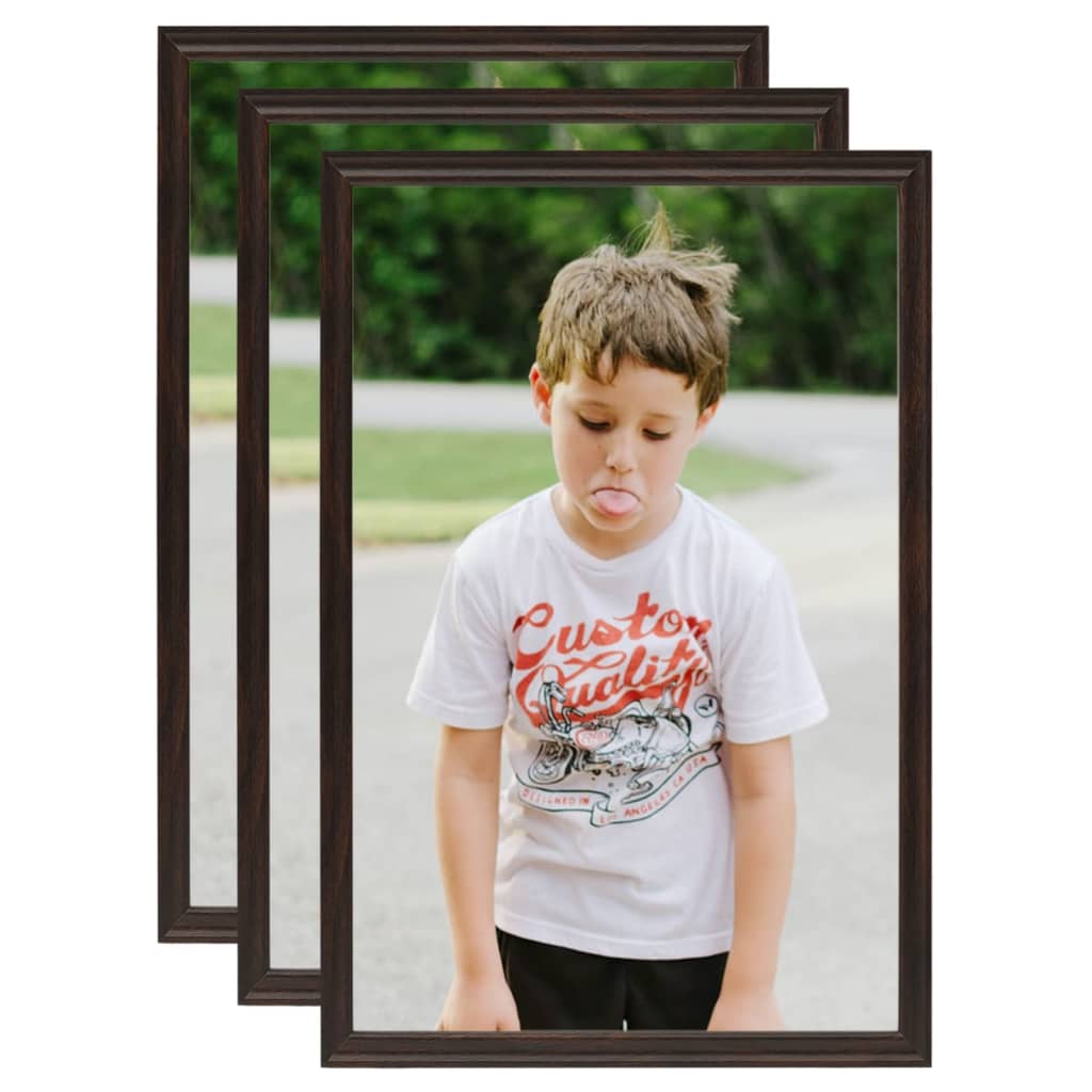 Berkfield Photo Frames Collage 3 pcs for Wall or Table Black 70x90 cm MDF