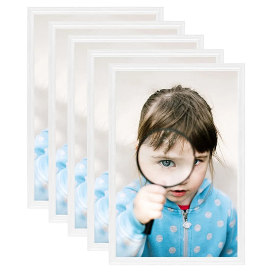 Berkfield Photo Frames Collage 5 pcs for Table White 10x15 cm MDF