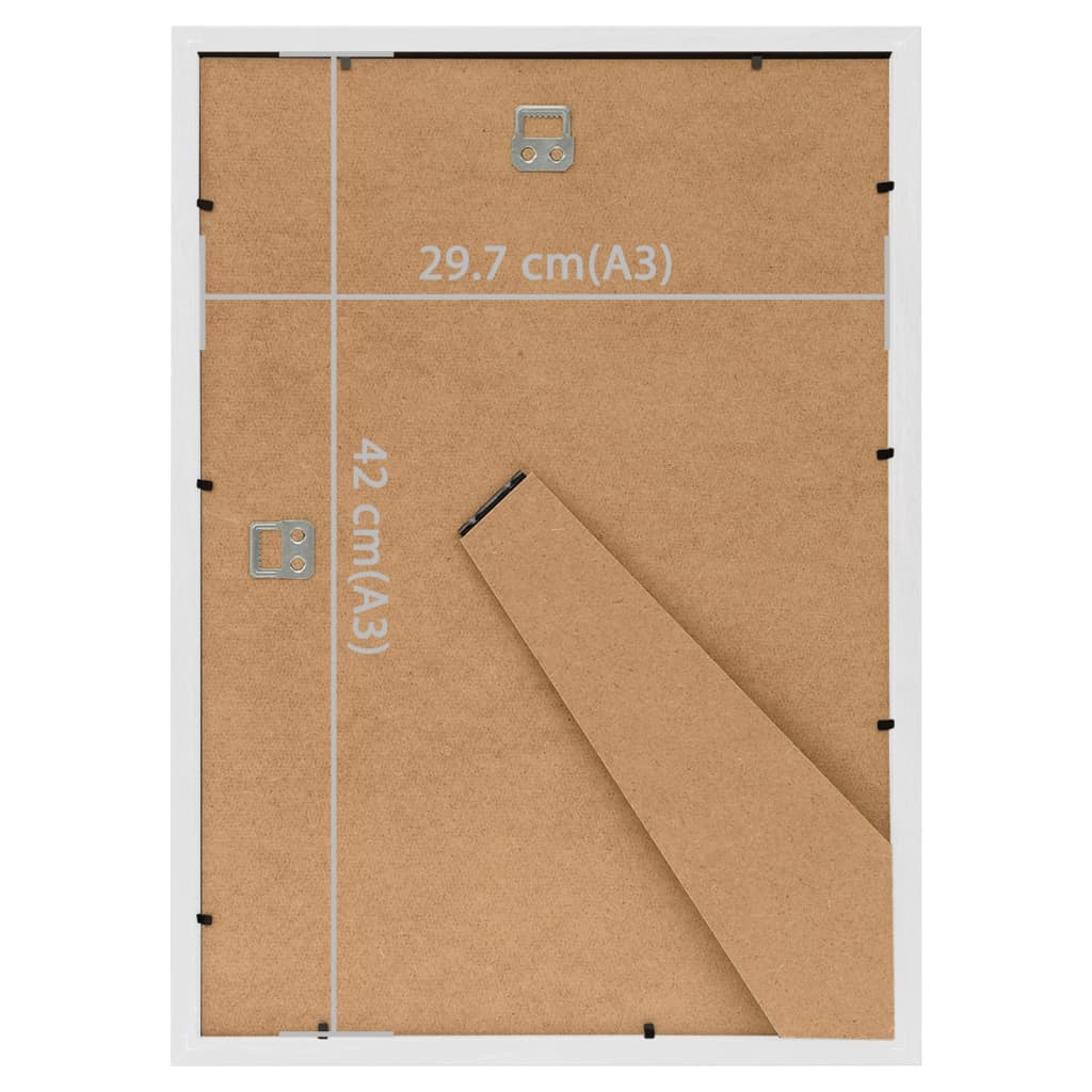 Berkfield Photo Frames Collage 3pcs for Wall or Table White 29.7x42cm MDF